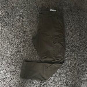 Men's Slim Taper Olive Cargo Pants
